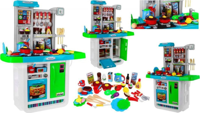 Kuzhinë lodër Ramiz Kitchen My Little Chef, me sobë interaktive, rubinet me ujë, blu jeshile