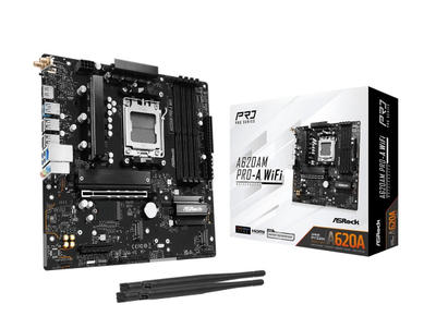 Pllakë amë ASRock A620AM Pro A WiFi, Socket AM5, DDR5, Micro ATX, e zezë