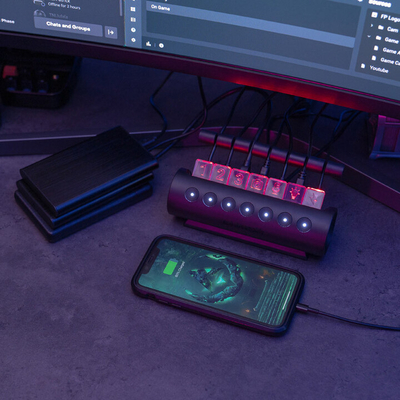 Hub Streamplify Ctrl 7, USB Hub, 7x USB 3.0, RGB LED