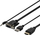 Kabllo konvertues VGA në HDMI DELTACO, me audio 3.5mm dhe USB, 2m, i zi
