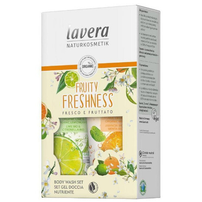 Set për trup Lavera Fruit refreshment xhel dushi 2 x 200 ml