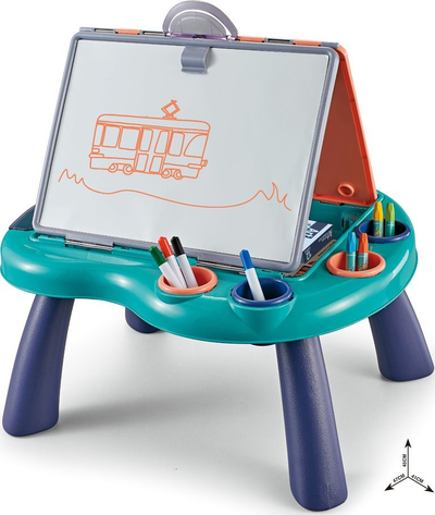 Tabla dyanshme për kalama Askato Art Painting Table, me këmbë, jeshile vjollcë