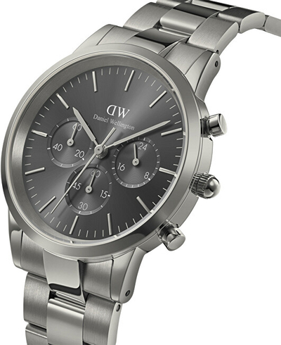 Orë për meshkuj Daniel Wellington Iconic Chronograph Link hDW355, e argjendtë