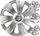 Kapakë rrotash Energy Silver, set me 4 copë, 16", ngjyrë argjendtë