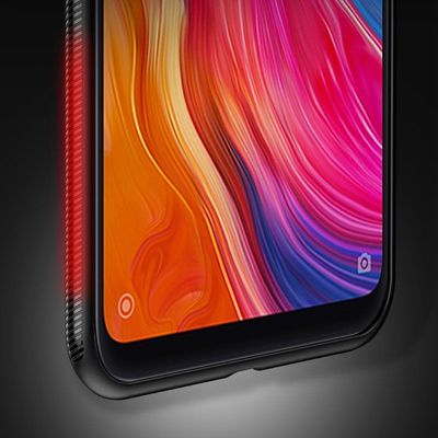 Kapak telefoni MSVII për Xiaomi Mi 8 SE, xham i fortë, i zi