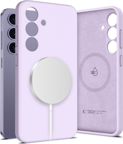 Mbulesë telefoni Tech-Protect Liquid Silicone MagSafe për Samsung S25 Plus, silikon, mauve
