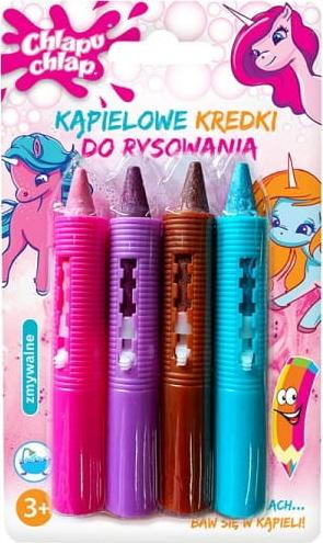 Set bojërash banjoje Chlapu Chlap Unicorn, 4 ngjyra, për kalamaj