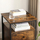 Tavolinë zyre tvorcov Rustic Loft, me raft, 2 sirtarë, kafe