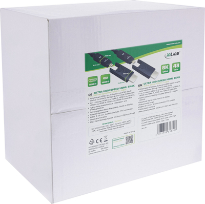 Kабел HDMI InLine AOC Ultra High Speed, 8K, 80m, црн