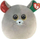 Lodër pelushi TY Squish a Boos Chipper Miushi, 25cm, gri