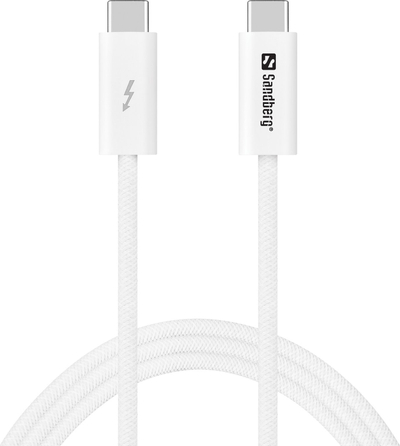 Kabllo Sandberg USB4 USB-C në USB-C, 240W 40Gbps, 1m, e zezë