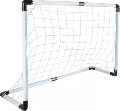 Set portë futbolli me top dhe pompë Football Goal Ball Pump 23459, plastike, për kalamaj, shumëngjyrëshe