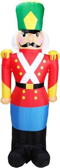 Figurë fryrëse festive Nutcracker XXL, LED, 2.1 m, shumëngjyrëshe