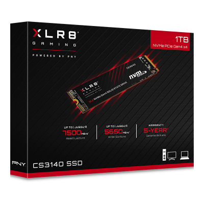 SSD M.2 PNY XLR8 CS3140, 1TB, NVMe PCIe 4.0, i zi