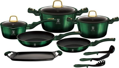 Set tenxheresh Berlinger Haus Metallic Emerald, 12 elemente, të gjelbra