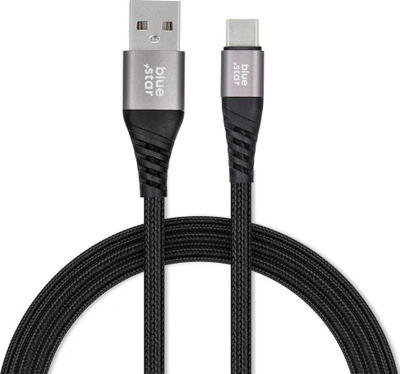Kabllo karikimi Blue Star USB A në USB C, 3A, me gërshetim