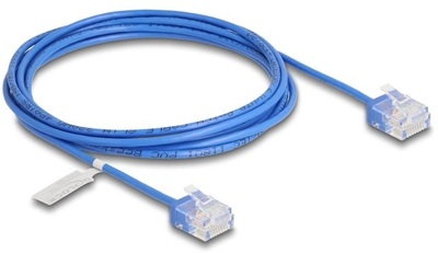 Kabllo rrjeti Delock RJ45 Ultra Slim, Cat.6 UTP, 2m, blu