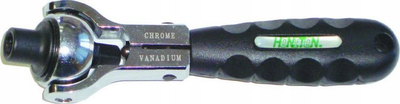 Çelës racë HONITON GRZECHOTKA 2n1, 1/2", çelik krom-vanadium, i zi