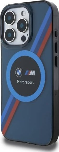 Mbulesë telefoni BMW BMHMP16X23HTPUV për iPhone 16 Pro Max 6.9", hardcase blu navy