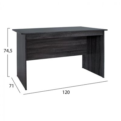 Tavolinë melamine 120×71×74.5 cm gri (HM2285.01), gri
