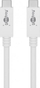 Kabllo USB C Goobay 49255, PD 100W, për karikim dhe sinkronizim, e bardhë