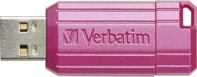 USB Verbatim Pinstripe, 128GB, USB 2.0, rozë