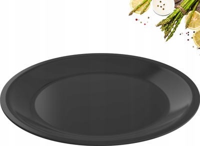 Pjatë e sheshtë Rotho CARUBA, 26 cm, e zezë