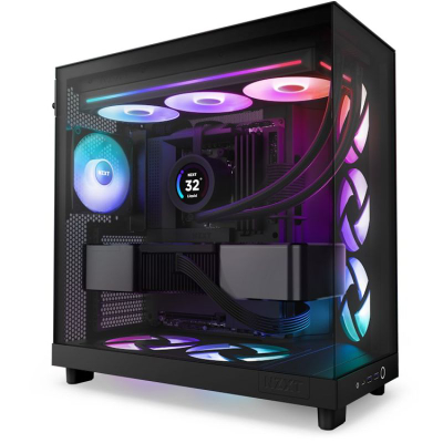 Ventilatorë kase NZXT RF-U36HF-B1, 3x120mm, aRGB, të zinj