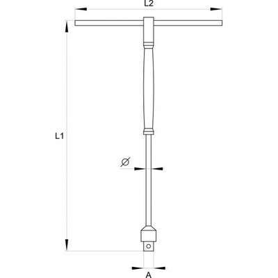 Turielë hapëse me dorezë rrotulluese Yato T 1/2" 310mm (YT-1567)