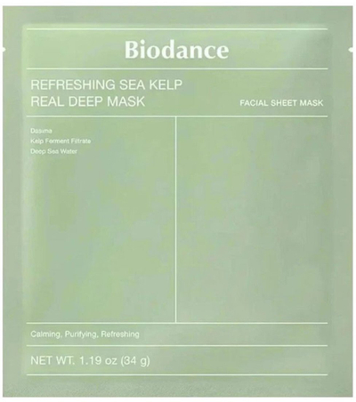 Maskë fytyre hidroxhel Biodance Refreshing Sea Kelp Real Deep Mask, 4 copë
