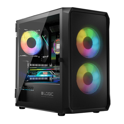 Kutia PC Logic Concept Portos Mini ARGB, MINI ATX, xham i temperuar, e zezë