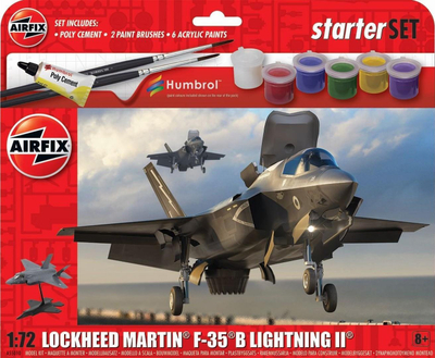 Сет модел авион Ерфикс Локид Мартин F-35B Лајтнинг, стартер сет, играчка макета