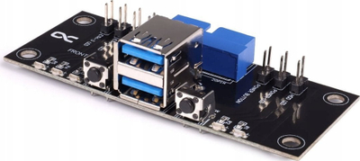 Panel frontor I/O Alphacool ES 25057, USB 3.0, me komplet kabllosh, i zi
