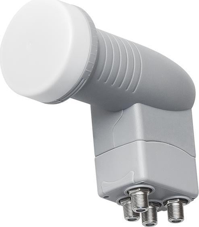 Konvertues satelitor Ultra Quad LNB, 4 dalje, 4K UHD, gri