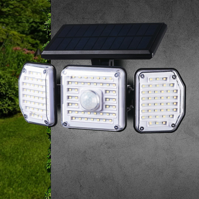 Llambë murale diellore Maclean MCE615, LED, me sensor lëvizjeje, e zezë
