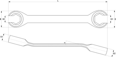 Çelës fiks gjysmë i hapur Yato YT-0136, 11x12mm, çelik, argjendtë
