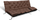 Set jastëkësh kopshti AIO, jastëk divani 100 x 60 x 50 cm, 2 jastëkë 42 x 42 cm, kafe