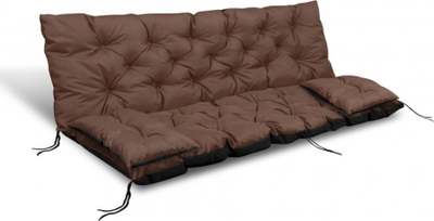 Set jastëkësh kopshti AIO, jastëk divani 100 x 60 x 50 cm, 2 jastëkë 42 x 42 cm, kafe