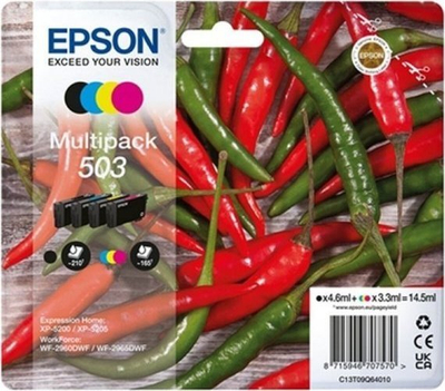 Set ngjyrash printeri Epson 503, 4 copë, shumëngjyrësh