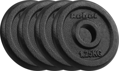 Set pesha gize Rebel Active RBA-2126, 4x1.25 kg 5 kg, vrimë 31 mm, i zi