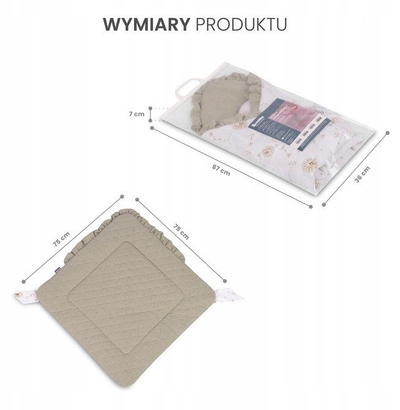 Pelenë fëmijësh Baby Nest Muslin Dandelions, 75x75 cm, bezhë