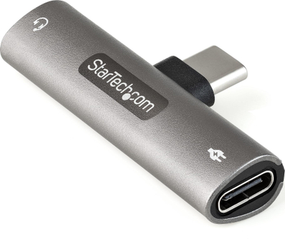 Përshtatës audio StarTech USB C, karikim USB C, argjendtë