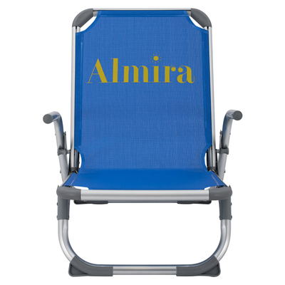 Karrige plazhi Almira HM5053, alumini, 56x70x66 cm, blu