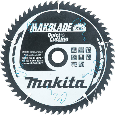 Teh sharre Makita MAKBLADE Plus B-08757, 190mm, 60 dhëmbë, i zi