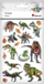 Ngjitëse 3D Titanum Raised Soft Stickers Dinosaurë, set 17 copë, shumëngjyrëshe