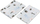 Set shtrati për kalama Sensillo Little Deer, 2 pjesë, 100x135 cm, gri me figura dreri