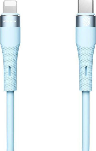 Kabllo karikimi Nillkin Flowspeed Silicone, Type C në Lightning, PD 27W, blu