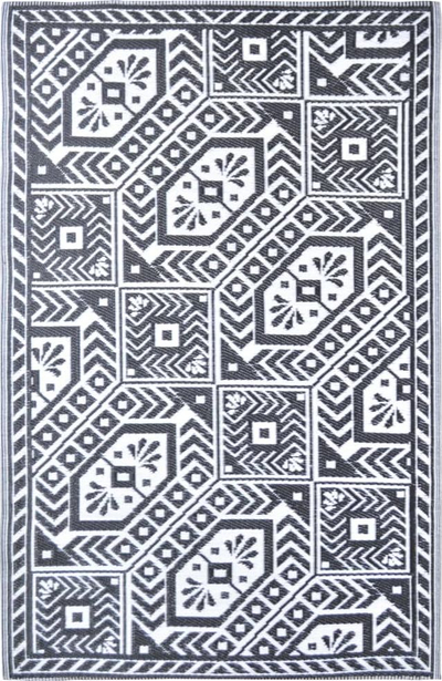 Qilim Esschert Design, 182x122 cm, i zi / bardhë