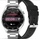 Smartwatch Giewont GW450-5, ekran inteligjent, rrip i zi, argjendtë