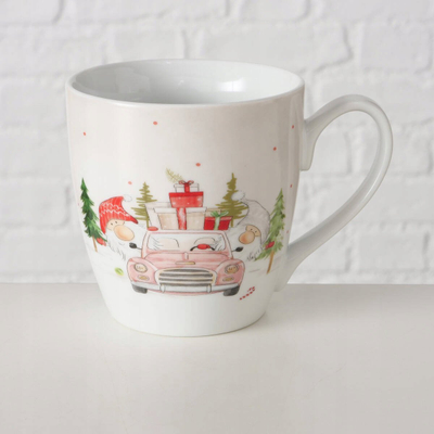 Filxhan Boltze Home Carrie Pattern 2, 480 ml, porcelan, me motiv festiv
